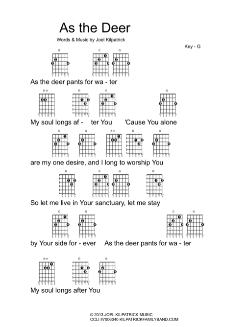 Icon - guitar chart As the Deer